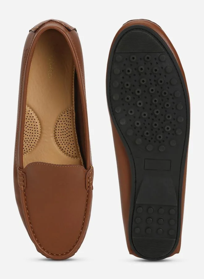 YOHO Brown Solid Casual Loafers